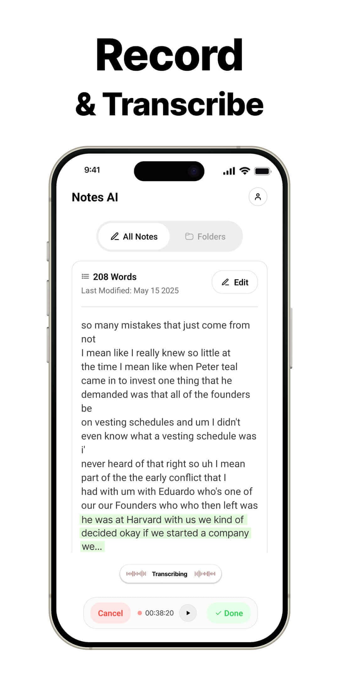 Notes AI screenshot 2